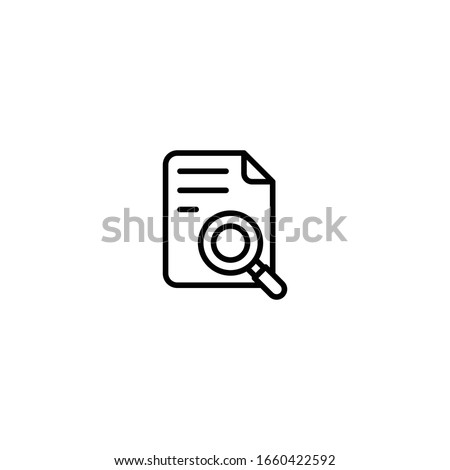 Zdjęcia stock: Folder Icon With Magnifying Glass In Trendy Flat Style Isolated On White Background For Your Web Si