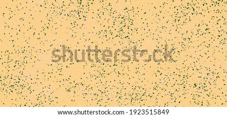 Foto stock: Natural Fresh Microgreen On A Yellow Paint Brush On A Color Background Of The Year 2019 Living Coral