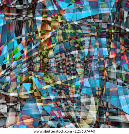 Stock fotó: Abstract Chaotic Pattern With Colorful Translucent Curved Lines