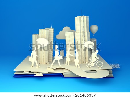 City In The Open Book 3d Illustration Concept Zdjęcia stock © solarseven