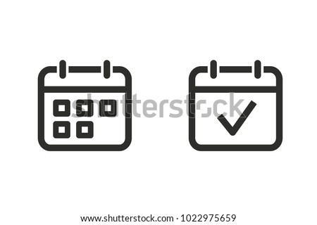 Сток-фото: Calendar Icon Simple Illustration