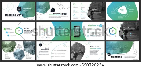 [[stock_photo]]: Annual Report Template Design With Blue Abstract Shapes Brochur