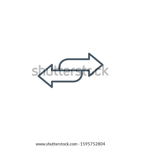 Stockfoto: Arrow Icon Isolated Perfect Pixel With Flat Style In White Background For Ui App Web Site Logo