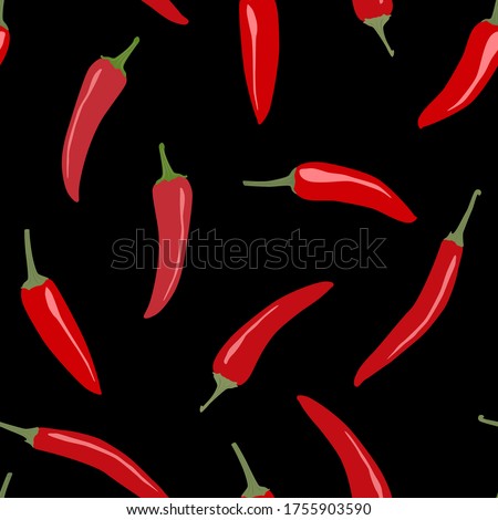 Zdjęcia stock: Pepper Seamless Pattern Vegetable Vector Background Ripe Sweet