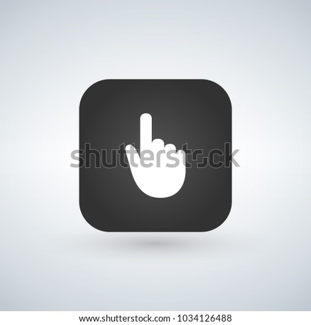 Foto stock: Click Cursor Symbol Over Application Button Modern Simple Flat