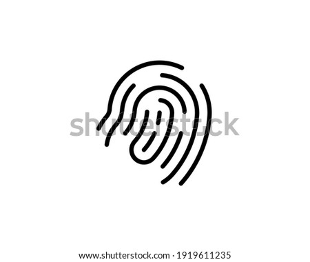 Stock photo: Cryptographic Signature Glyph Icon Security And Identity Fingerprint Sign Vector Illustration Iso