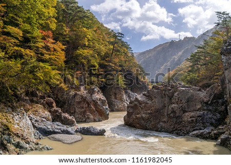 Ryuyo Gorge Canyon Nikko Japan Stok fotoğraf © vichie81