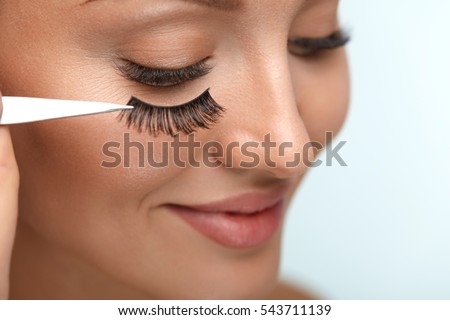 Stock photo: Applying False Lashes