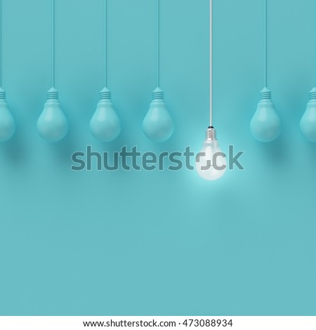 Foto stock: Creative Idea In Light Lamp Shape As Inspiration Concept Effective Thinking Concept Bulb Icon With