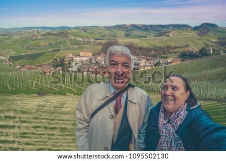 Stockfoto: Small Italian Town Among Green Hills And Vineyards Of Piedmont
