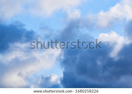 ストックフォト: Landscape Atmosphere Fluffy White Clouds Blue Sky Nature Backgro