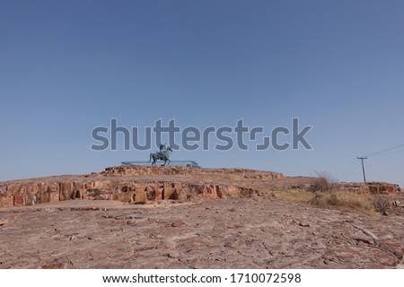 Stok fotoğraf: Aerial View Of Majestic Landscape With Hills And Town In Germany