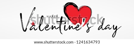 Foto stock: Happy Valentines Day Invitation Card Template With Red Origami Paper Hot Air Balloon In Heart Shape