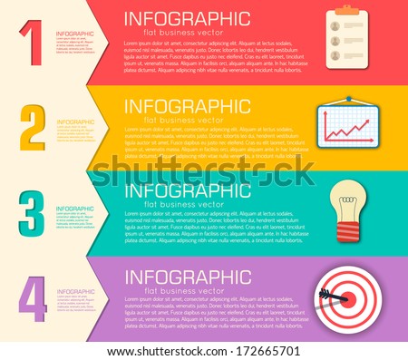 [[stock_photo]]: Business Flat Infographic World Template With Text Fields Vector Illustration Design