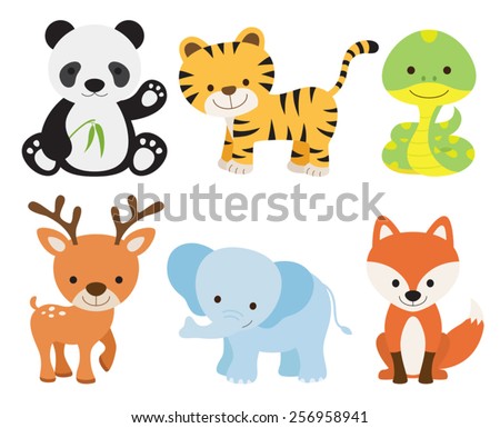 Stock fotó: Set Of Vector Cartoon Illustrations Of A Cute Young Tiger Cub Martial Artist