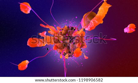 Zdjęcia stock: 3d Rendered Illustration Of A Aggressively Growing Cancer Cell