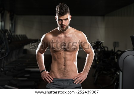 Stock fotó: Sporty Shirtless Young Man