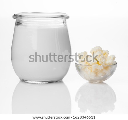 Stock photo: Milk Kefir Grains In Spoon Yeast Bacterial Fermentation Starter