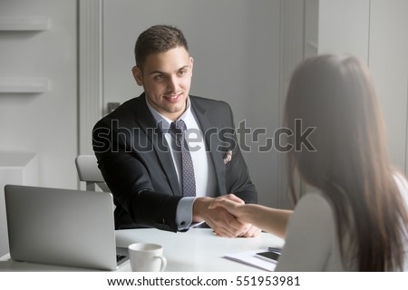 ストックフォト: Handshake Of Cooperation Customer And Salesman After Agreement