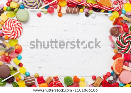 Stock photo: Colorful Chocolate Candy Frame