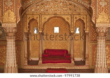 Foto d'archivio: Palace Of The Maharajah Of Bikaner Inside Junagarh Fort Bikane