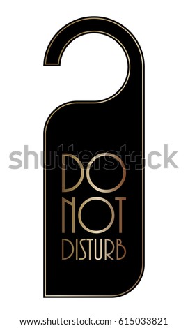 ストックフォト: Do Not Disturb Hotel Door Knob Door Hanger With Special Design