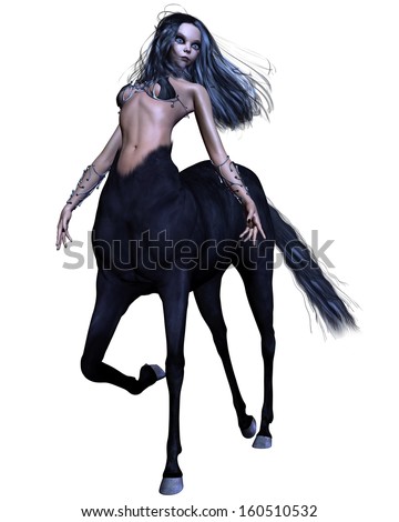Stock fotó: Centaur Woman Fairytale Creature Female Horse Isolated Fantast