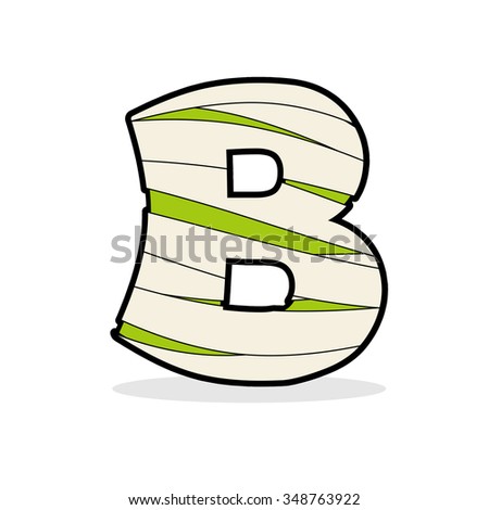 Сток-фото: Letter B Monster Zombie Alphabetical Icon Medical Bandages Egy