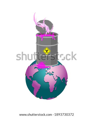 Stok fotoğraf: Pollution Earth Black Planet Poisonous Waste Environmental Po