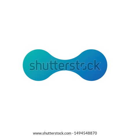 Foto d'archivio: Abstract Fluid Molecular Or Chain Structure Logo Template Technology Science Branding Signt Stock