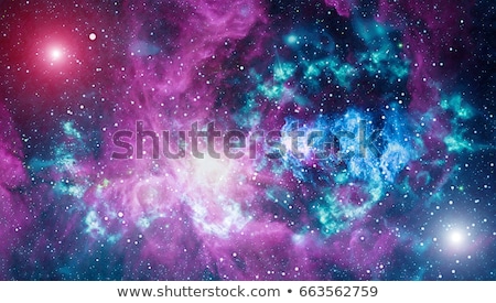 Stok fotoğraf: Astronaut In Outer Space Nebula On The Background