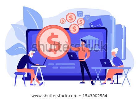 Сток-фото: Financial Literacy Of Retirees Concept Vector Illustration