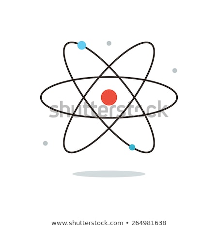 Stock fotó: Atom Nucleus And Electron Vector Thin Line Icon