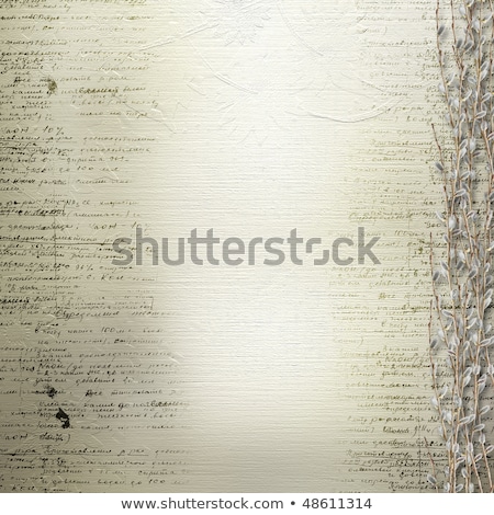 Stock photo: Writing Abstract Background With Bunch Of Willow