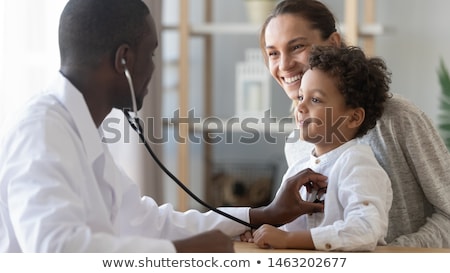 Stock fotó: Medical Doctor Stethoscope Examine Woman Patient