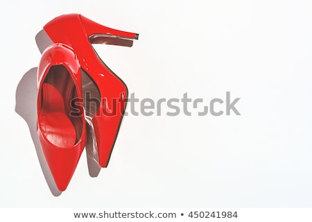 Stock photo: Ladies Red High Heels Shoes Isolated