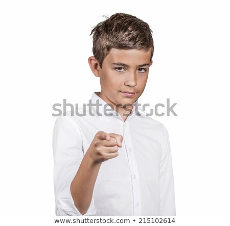 Foto stock: Handsome Critical Looking Boy