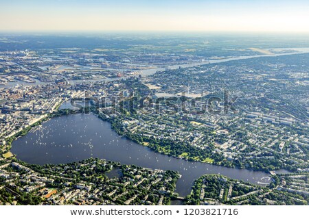 Stok fotoğraf: Aerial Of Hamburg