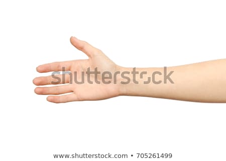 Stok fotoğraf: Hand A Female Person Who Is Willing To Make A Deal Isolated On