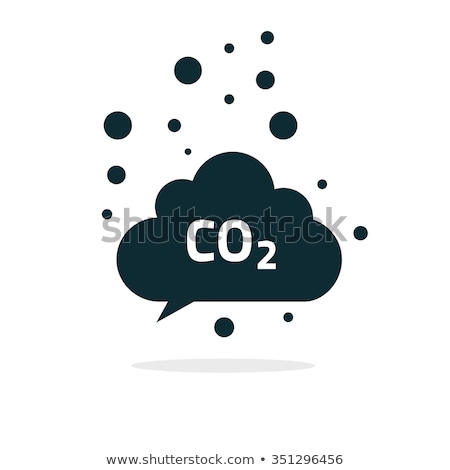 Zdjęcia stock: Co2 Emissions Icon Cloud Vector Flat Carbon Dioxide Emits Symbol