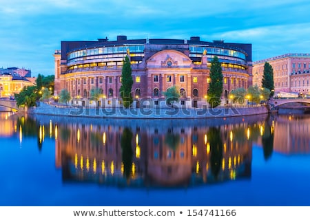 ストックフォト: Swedish Parliament At Night