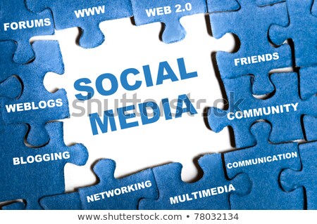 Stok fotoğraf: Puzzle With Word Social Media