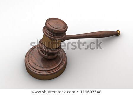 Stock photo: Wooden Brown Gavel And Soundboard