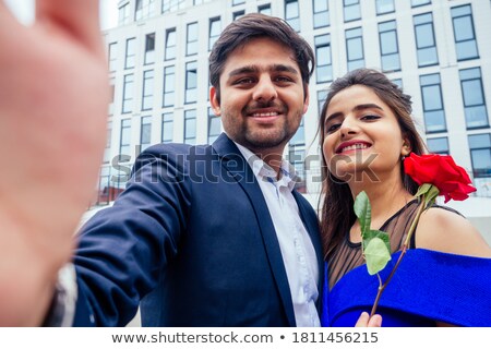 Foto stock: Couple Flirting In Business Center