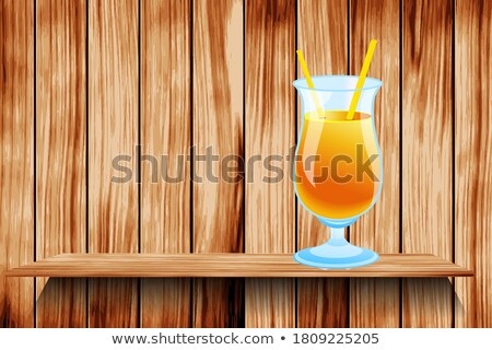 Stockfoto: Wine Menu On Red Table 3d Rendering