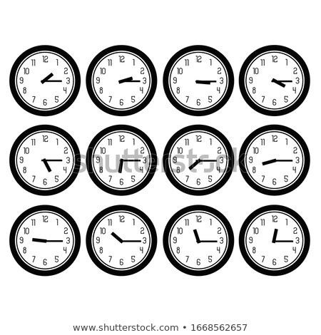 Foto stock: Isolated Stopwatch Icon Quarter Past On A White Background