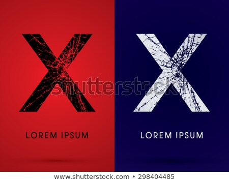 Stok fotoğraf: Letter X Scratch Logo Icon Vector Symbol