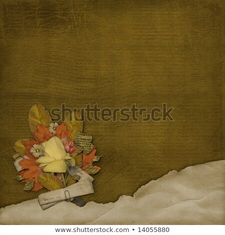 [[stock_photo]]: Alienated Crumpled Leaf On The Abstract Background With Bouquet