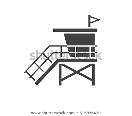 Foto stock: Rescue Tower Icon Vector Outline Illustration