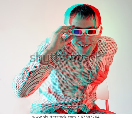 ストックフォト: Man With 3d Glasses